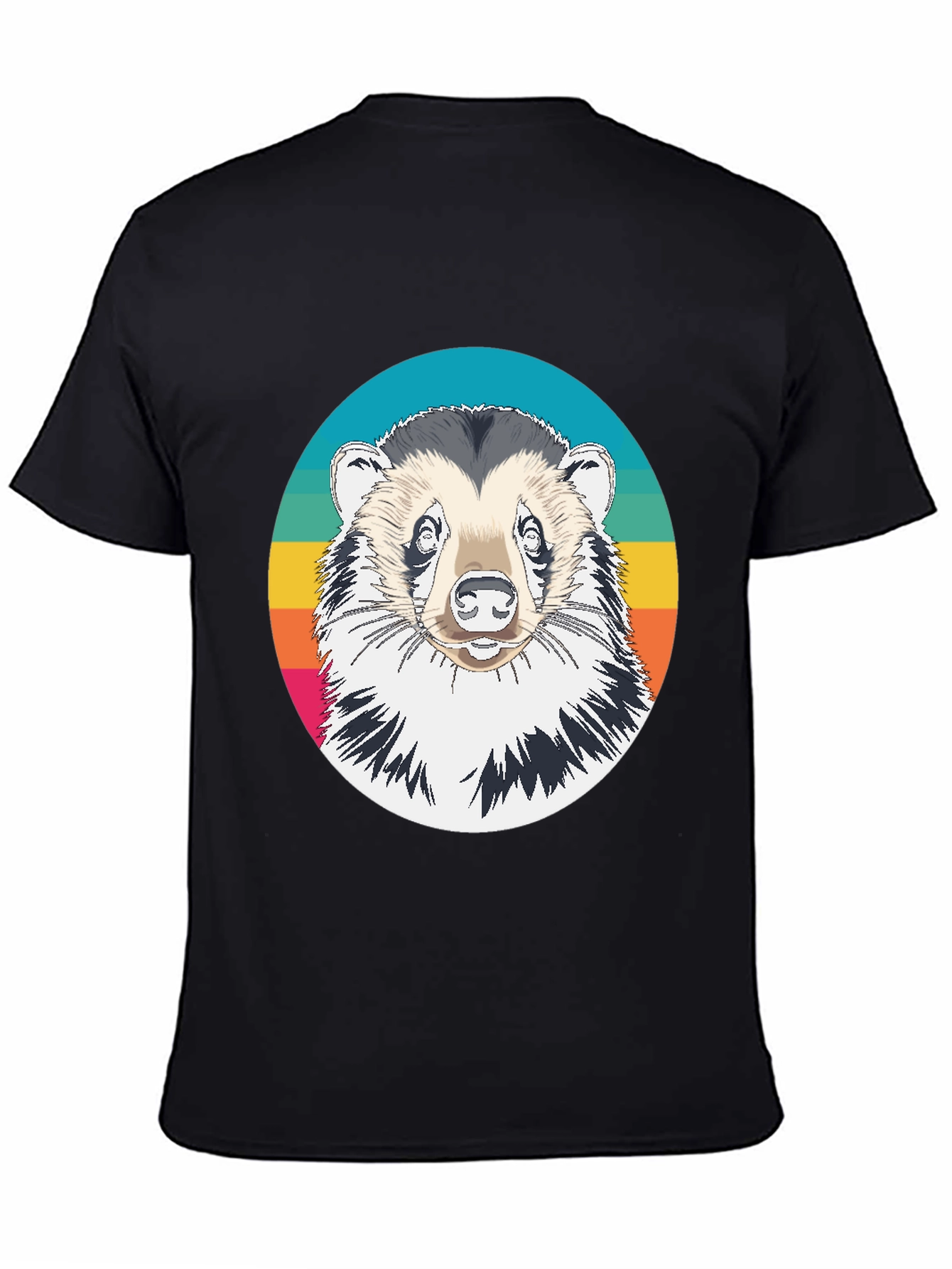 Retro Honey Badger Graphic Tee - Cool Animal Design