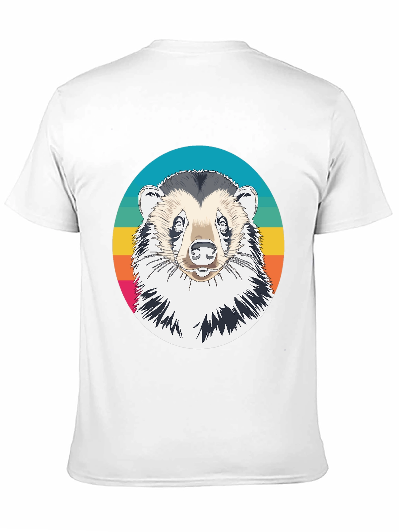 Retro Honey Badger Graphic Tee - Cool Animal Design