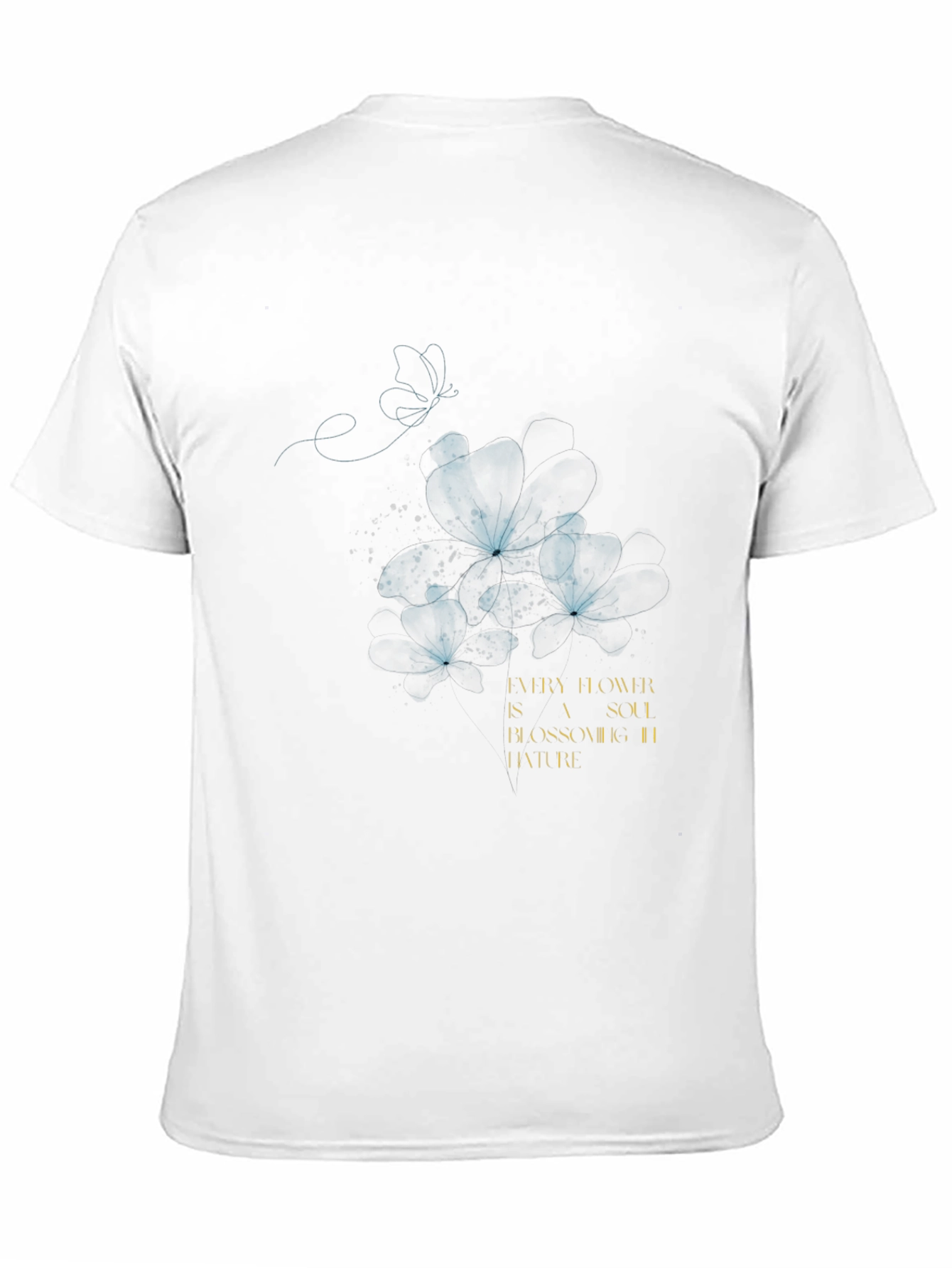 Floral Soulful Black T-Shirt