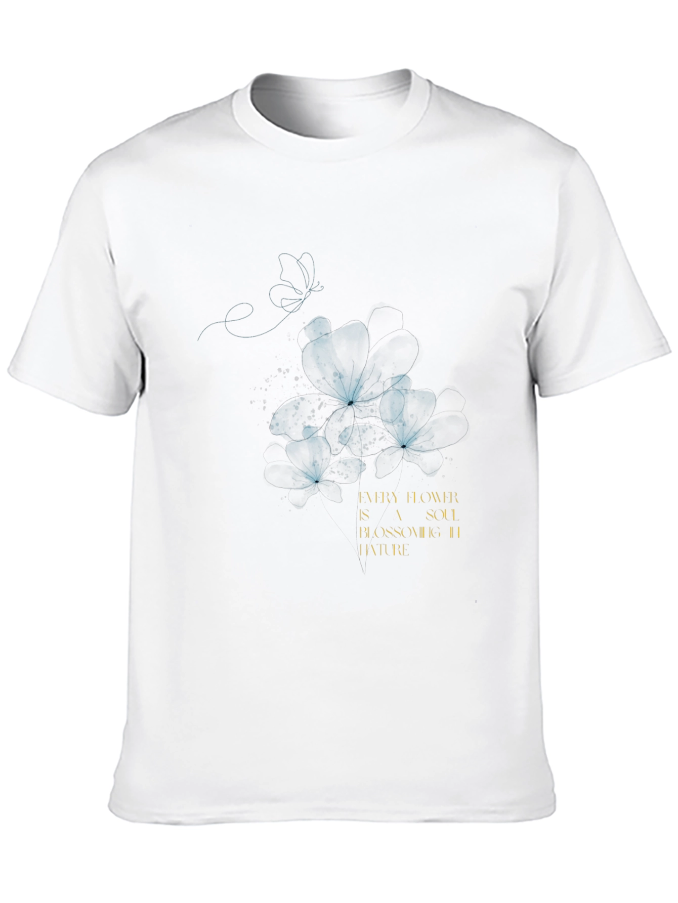 Floral Soulful Black T-Shirt