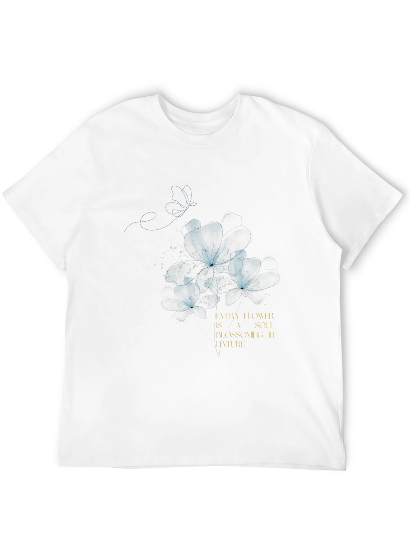 Floral Soulful Black T-Shirt