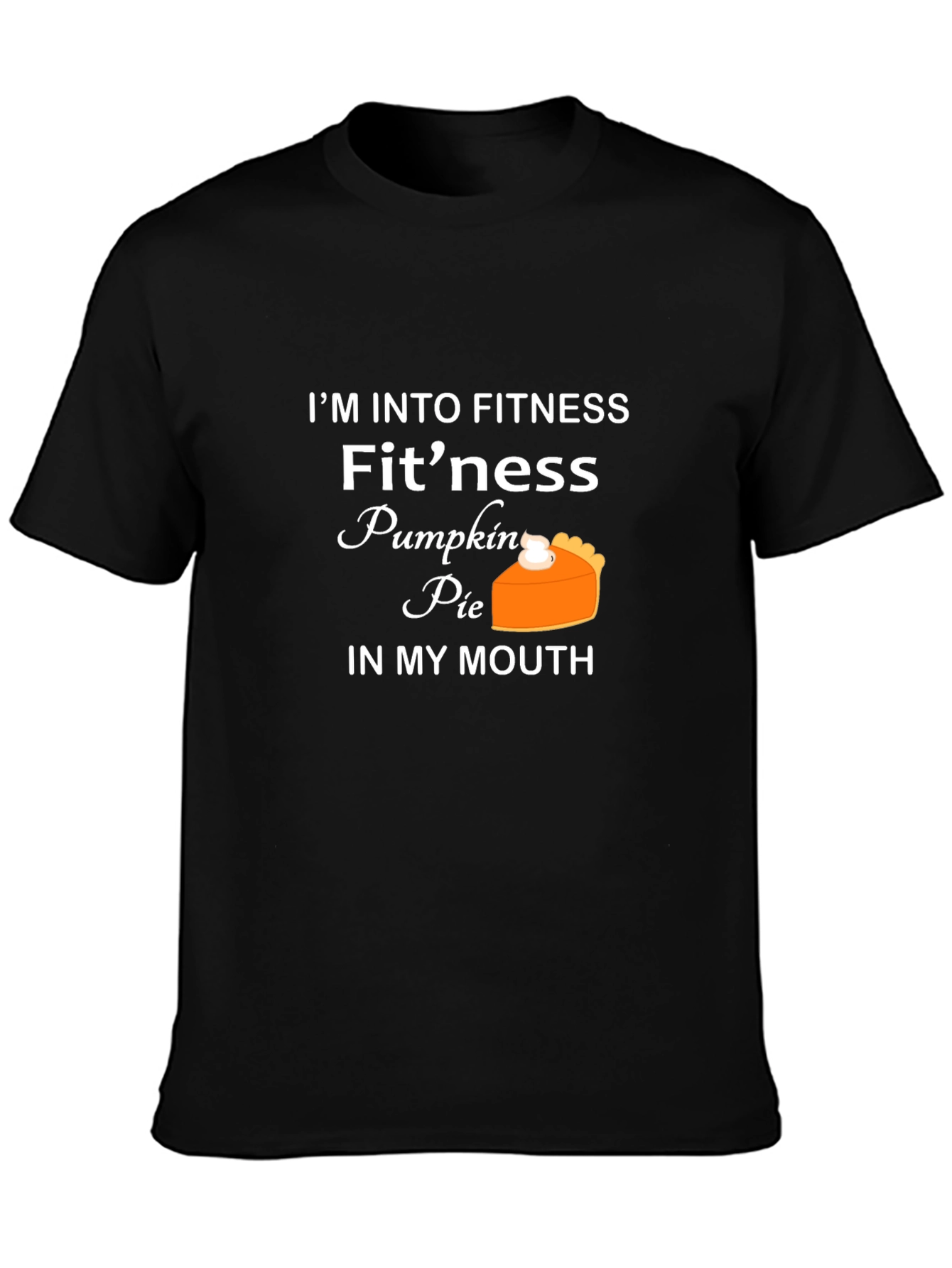 Funny Fitness Pumpkin Pie Graphic T-Shirt