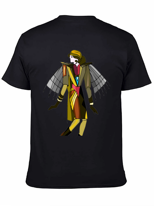 Art Deco Style Graphic Tee - Unique Design