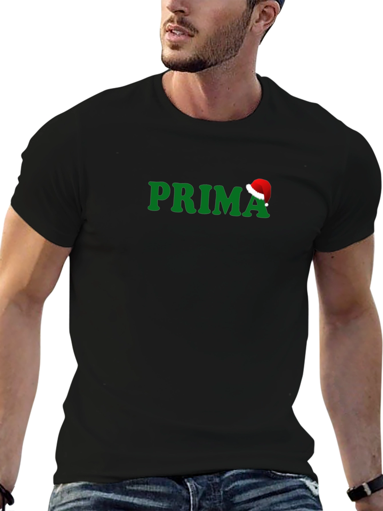 Prima Santa Hat Christmas T-Shirt