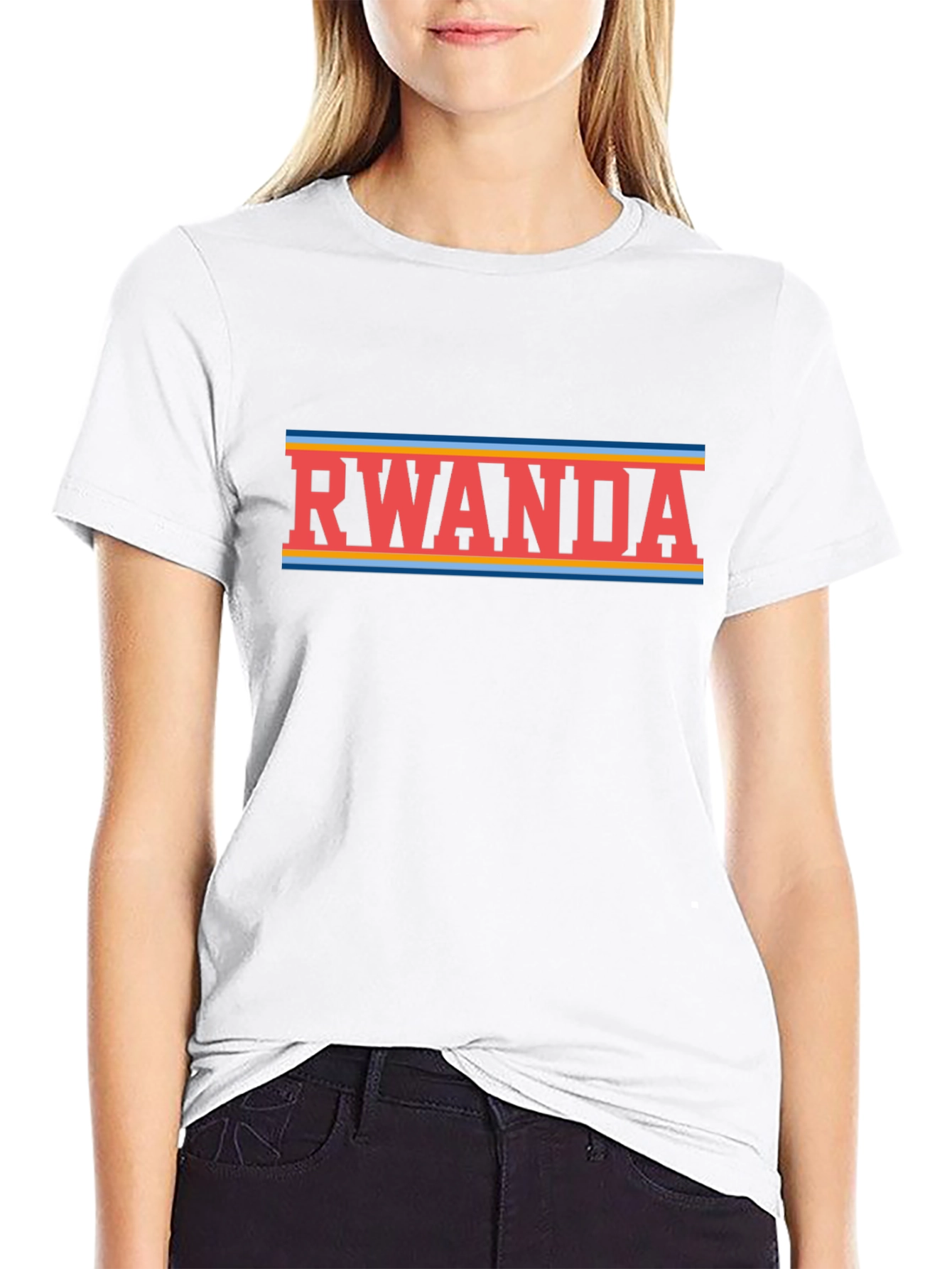 Rwanda Graphic Tee - Black Short Sleeve T-Shirt