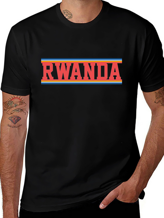 Rwanda Graphic Tee - Black Short Sleeve T-Shirt