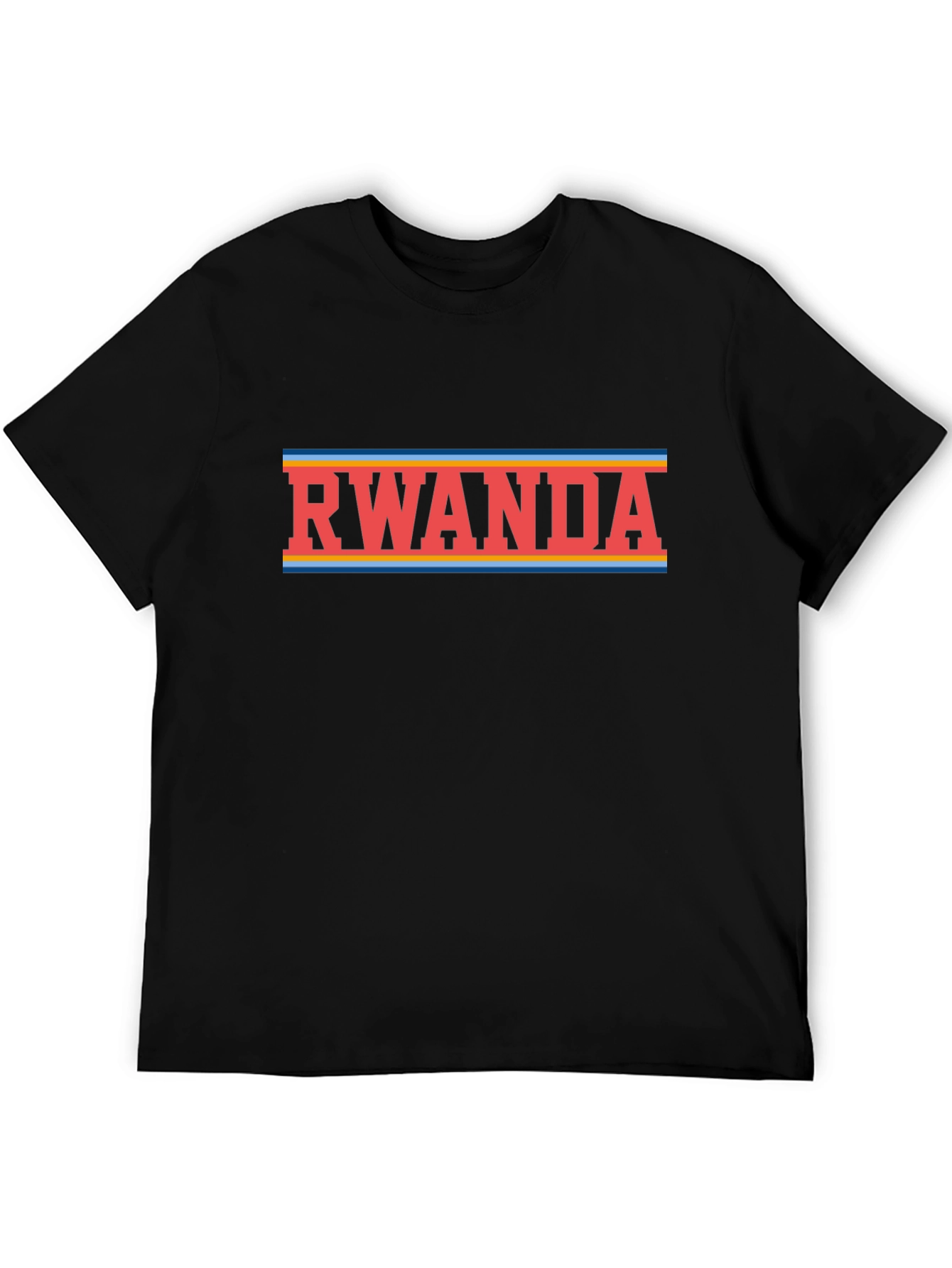 Rwanda Graphic Tee - Black Short Sleeve T-Shirt
