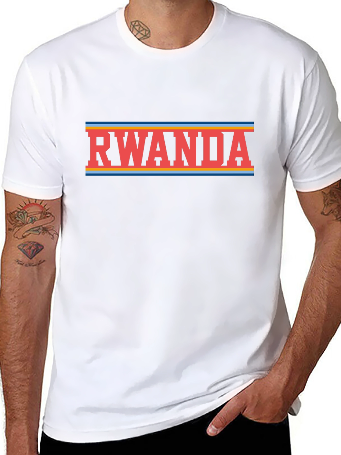Rwanda Graphic Tee - Black Short Sleeve T-Shirt