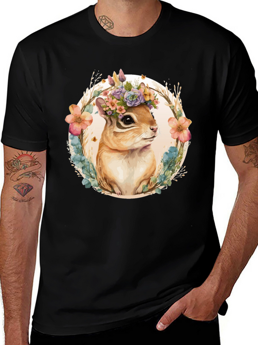 Floral Chipmunk Graphic Tee