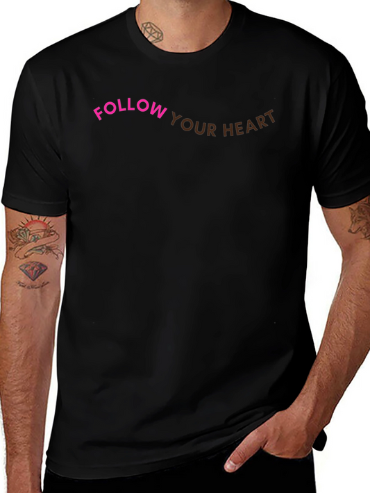 Follow Your Heart T-Shirt - Black Graphic Tee