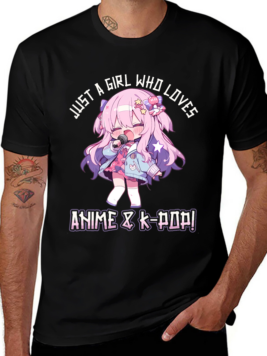 Anime & K-Pop Girls T-Shirt - Cute Graphic Tee