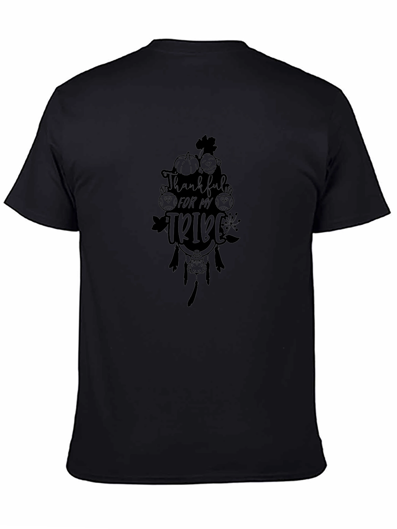 Thankful For My Tribe Black T-Shirt