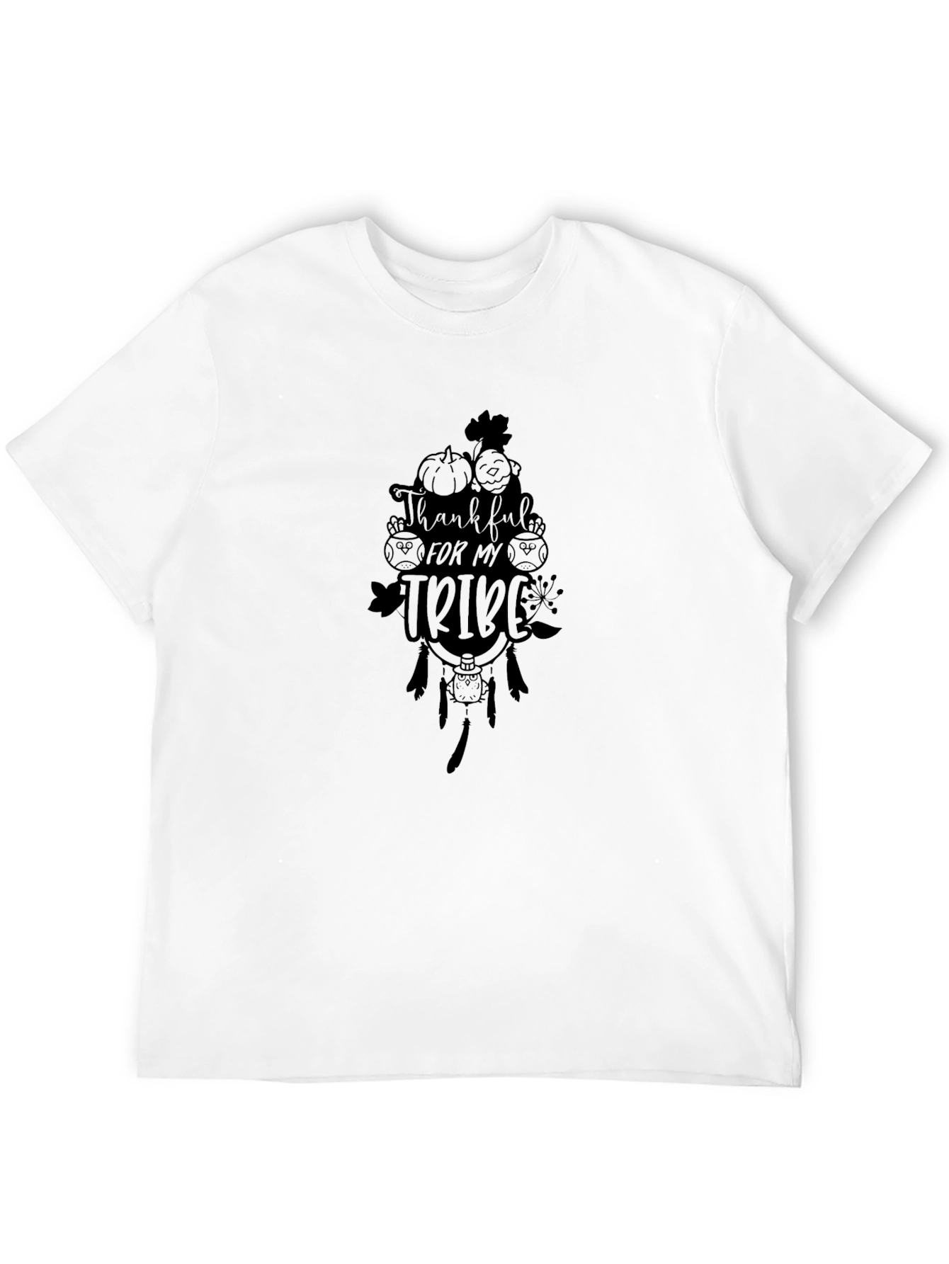 Thankful For My Tribe Black T-Shirt