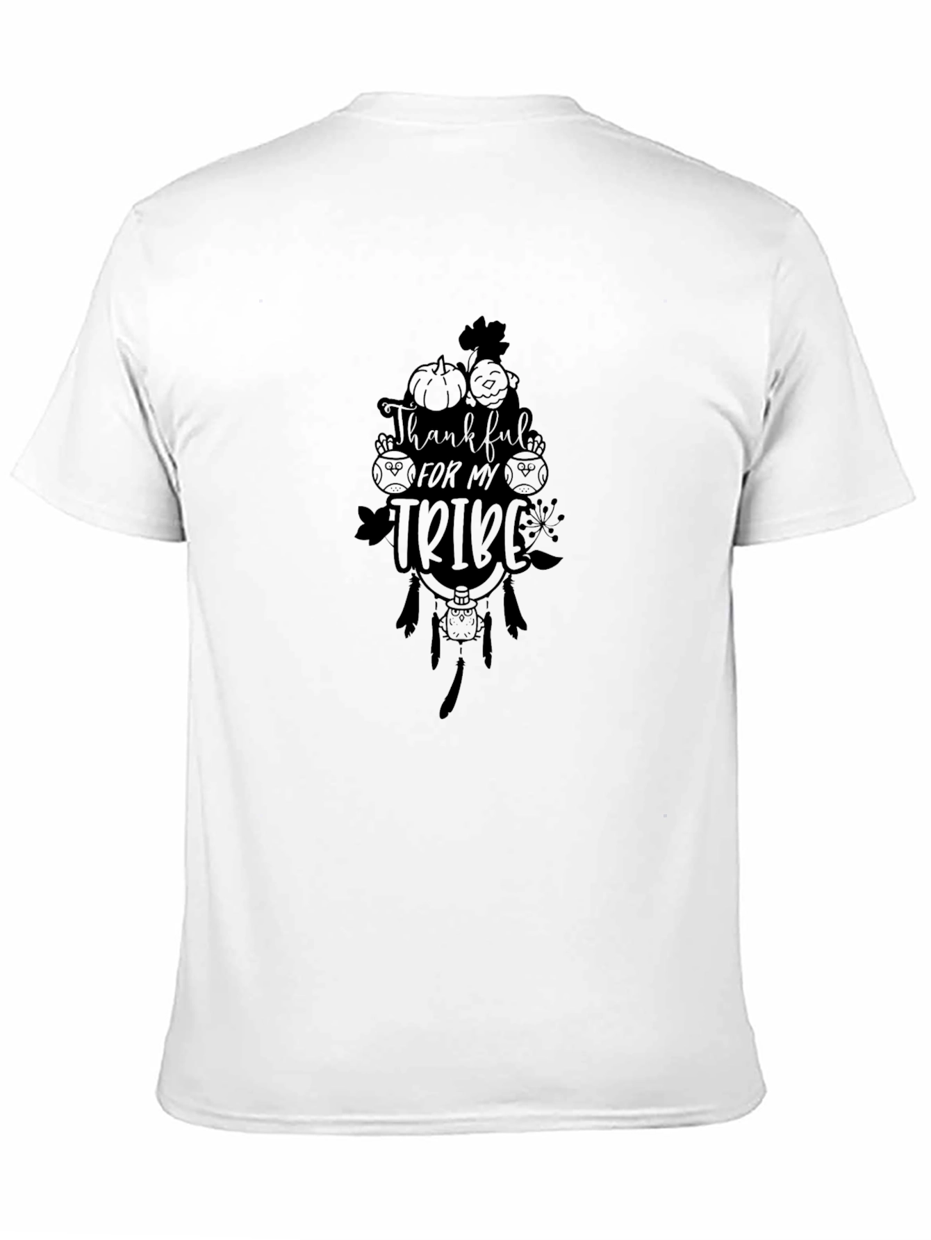 Thankful For My Tribe Black T-Shirt