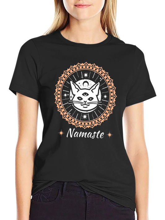 Namaste Cat Graphic Tee