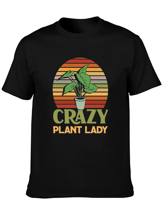 Crazy Plant Lady Graphic T-Shirt - Black