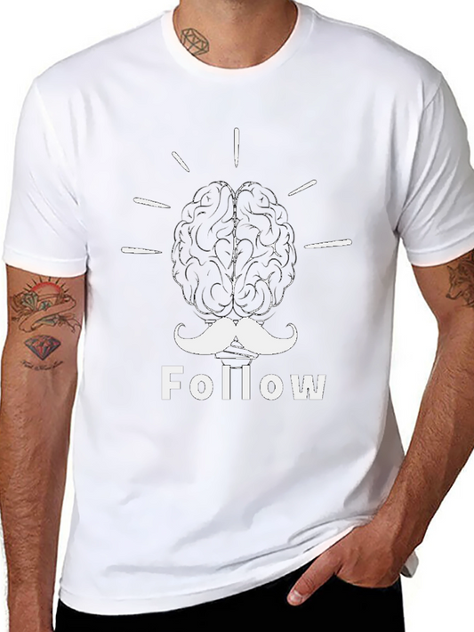 Brainy Mustache T-Shirt - Follow the Idea!