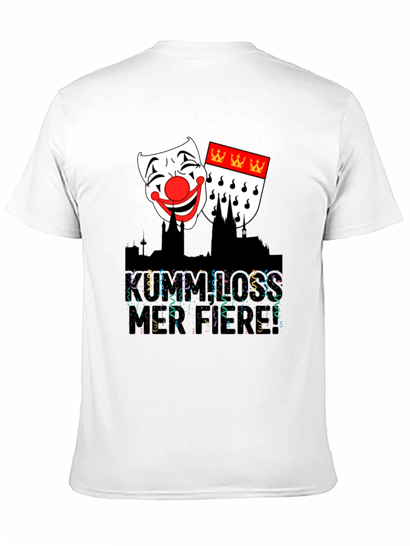 Cologne Carnival T-Shirt - Festive Mask Graphic Tee