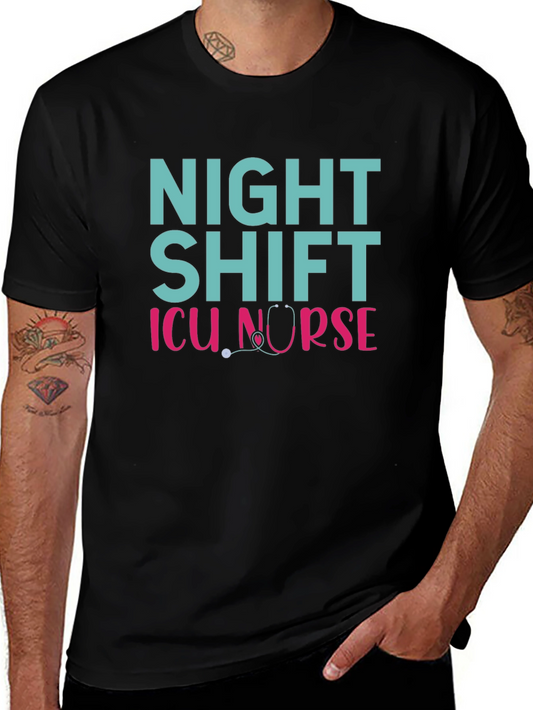 Night Shift ICU Nurse Graphic T-Shirt