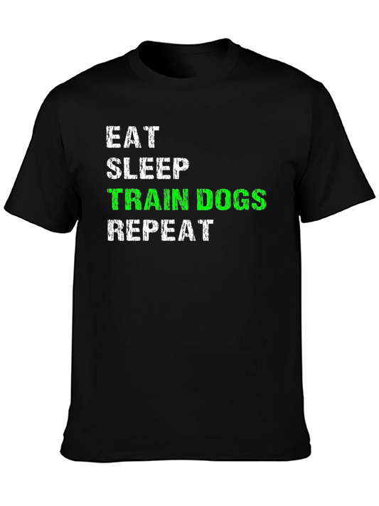 Eat Sleep Train Dogs Repeat Graphic Tee