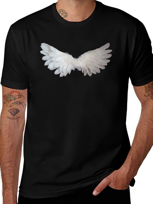 Angel Wings Graphic T-Shirt - Black Cotton Tee