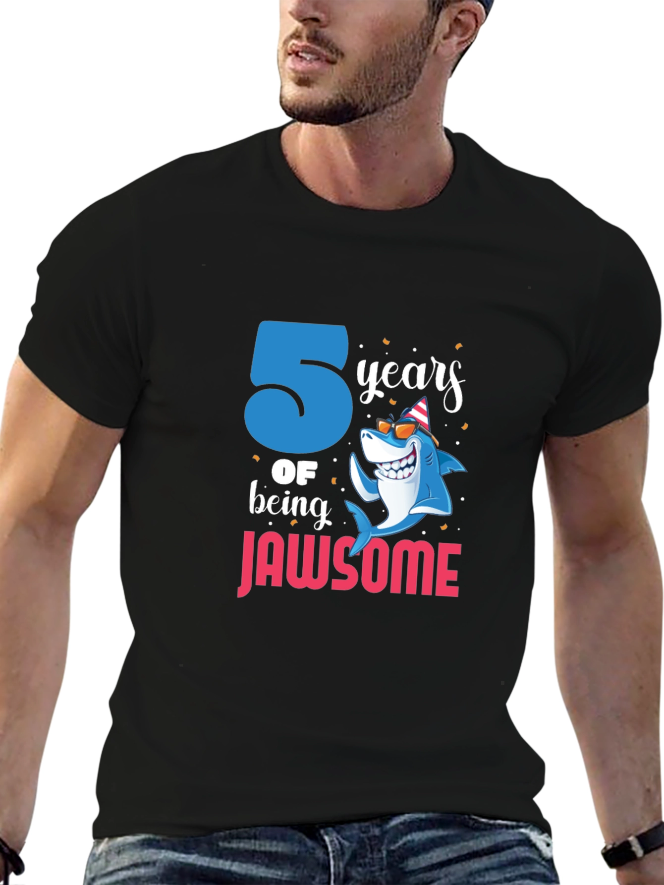 Jawsome 5th Birthday Shark T-Shirt