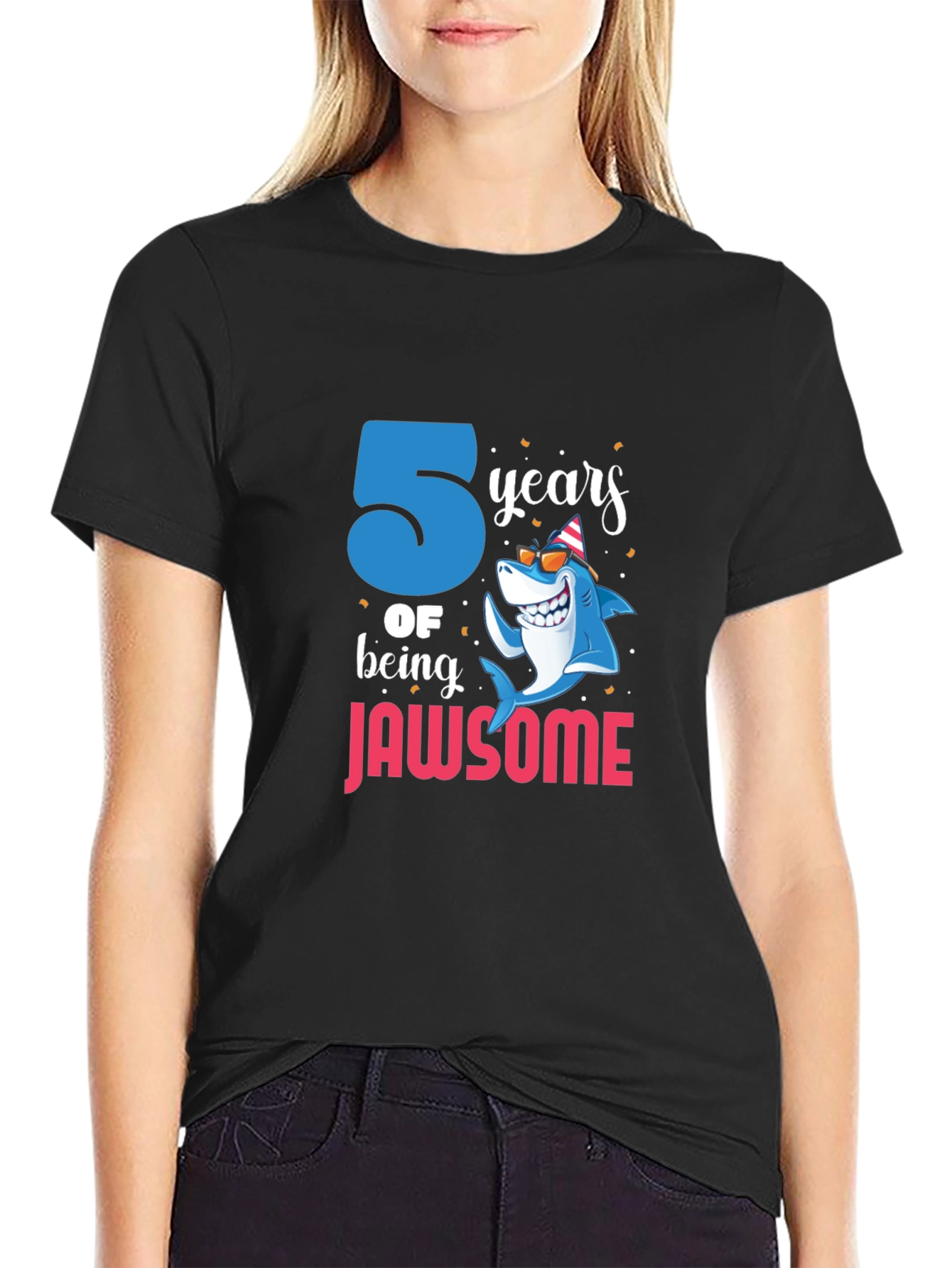Jawsome 5th Birthday Shark T-Shirt