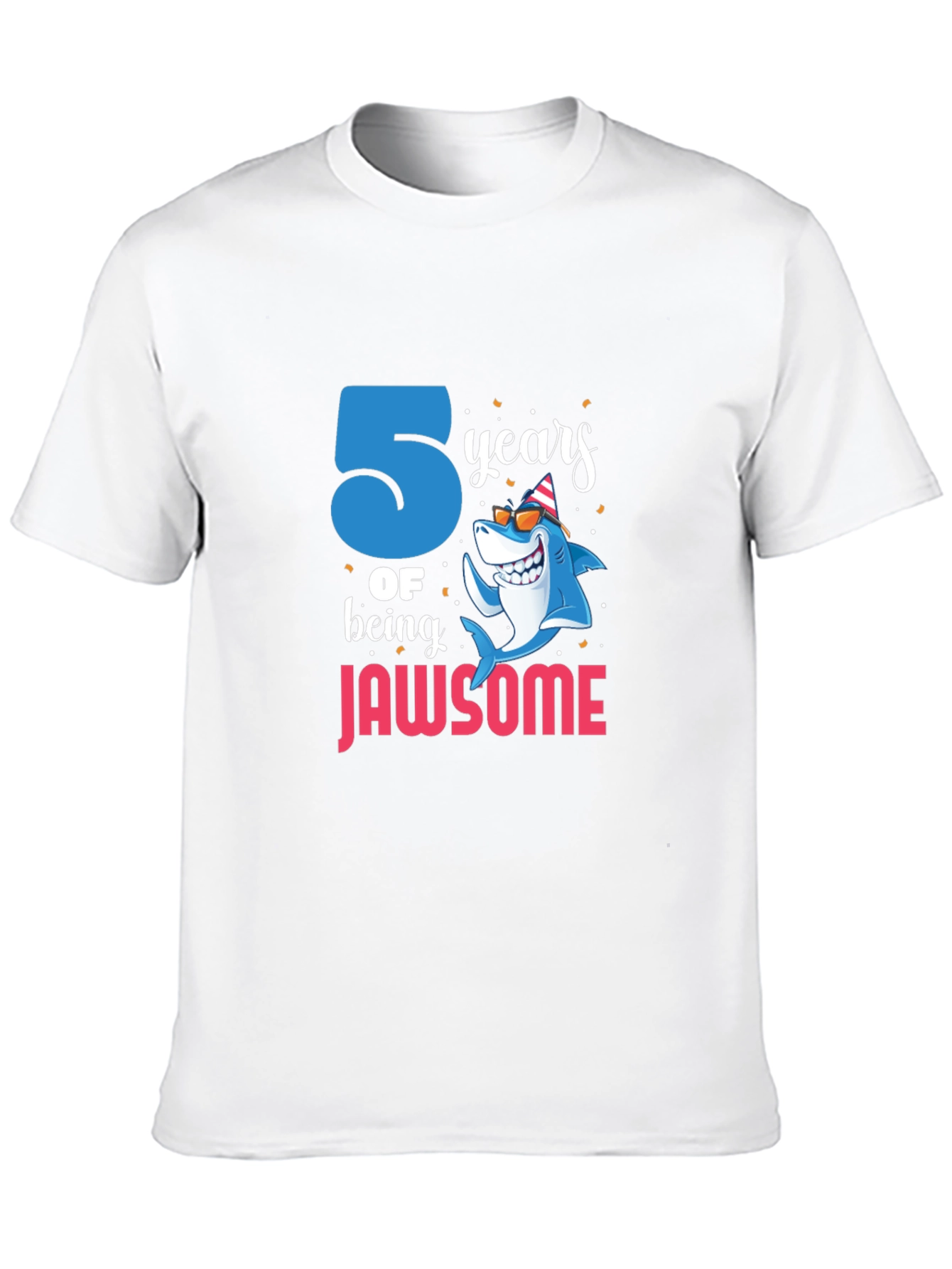 Jawsome 5th Birthday Shark T-Shirt