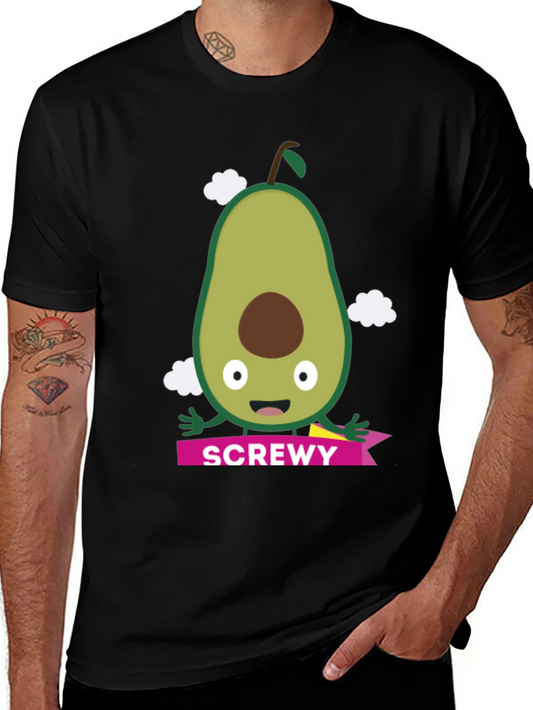 ScrewEy Avocado Graphic Tee - Funny Fruit T-Shirt