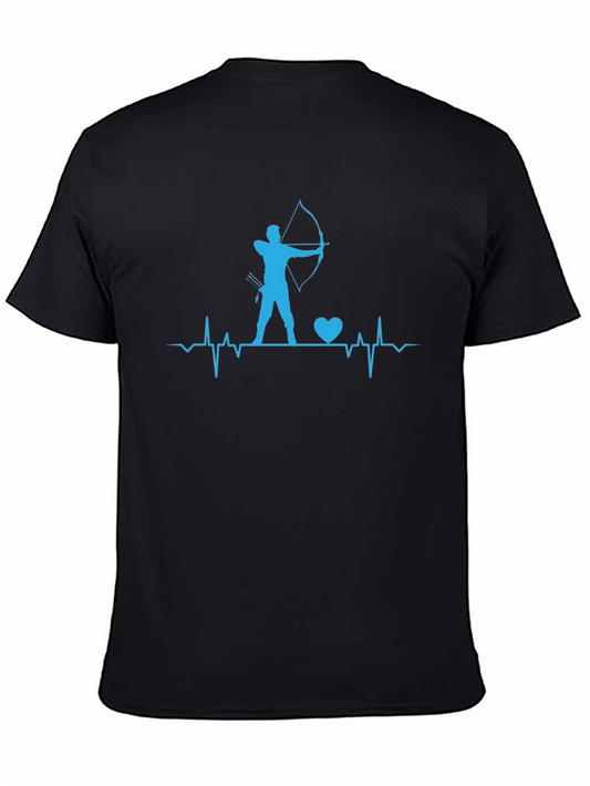 Archery Heartbeat T-Shirt - Bow and Arrow Design