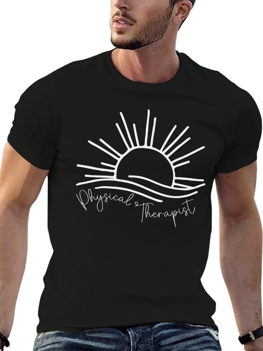 Physical Therapist Sun Graphic Tee - Black