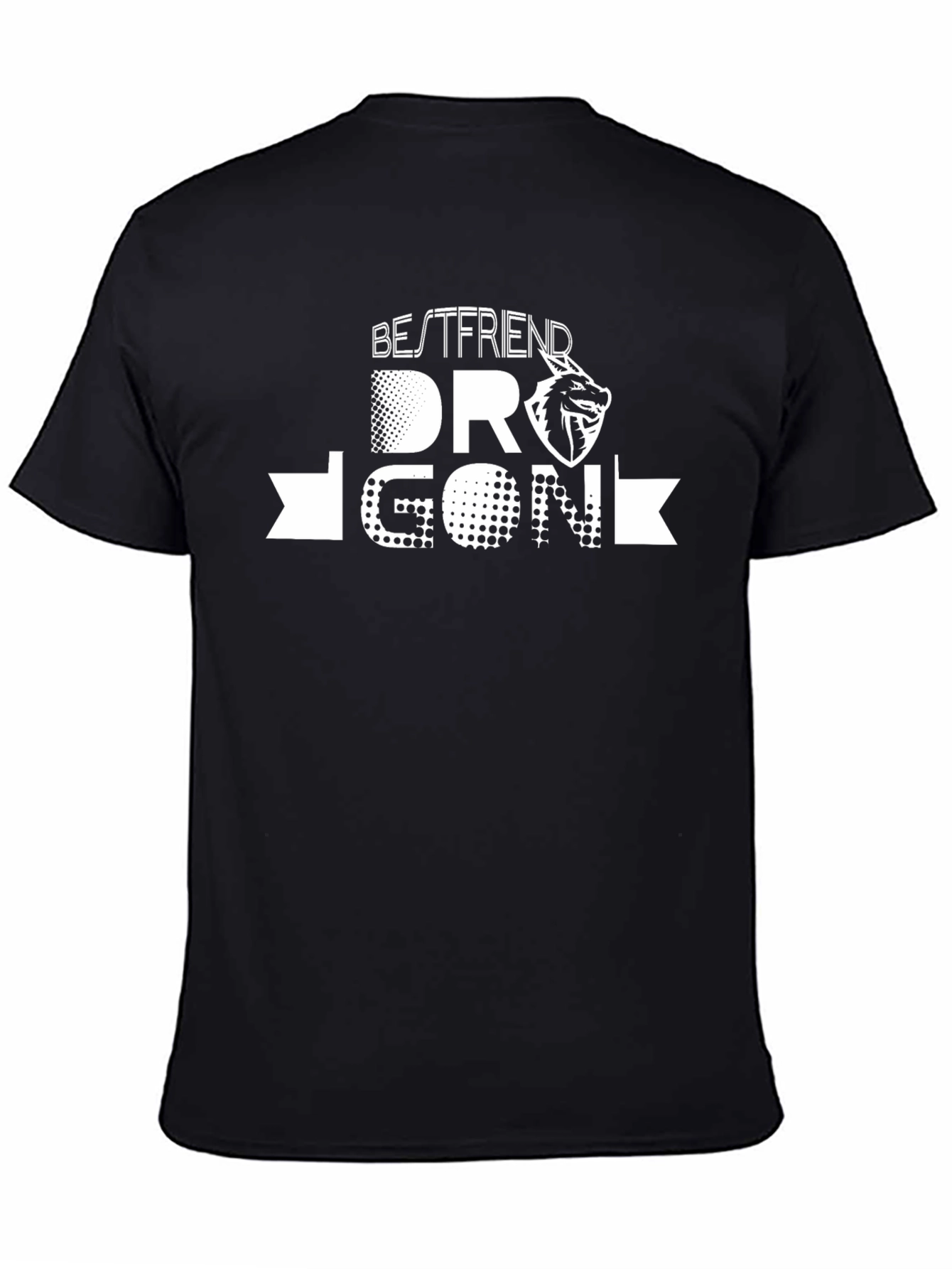Bestfriend Dragon Graphic Black T-Shirt