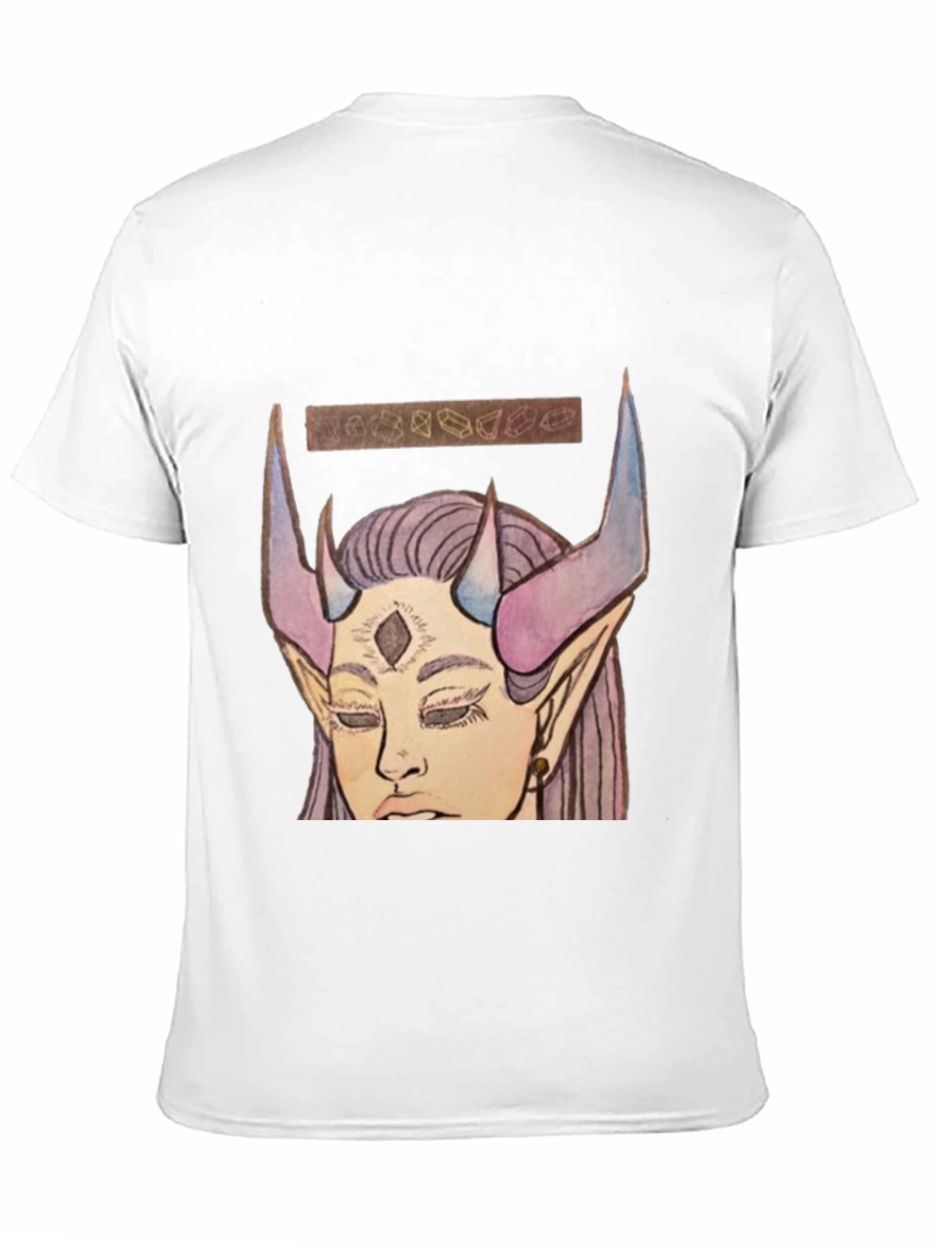 Mystic Horned Woman Graphic Tee - Black