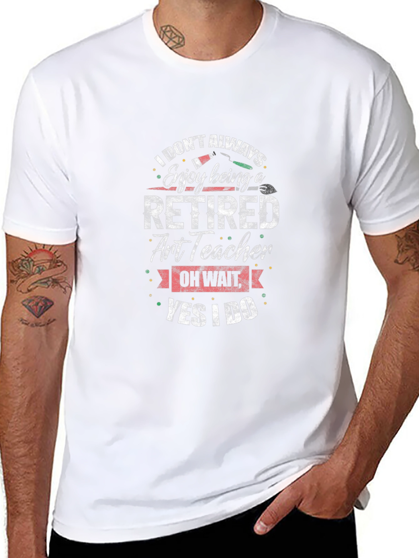 Retired Art Teacher T-Shirt Funny