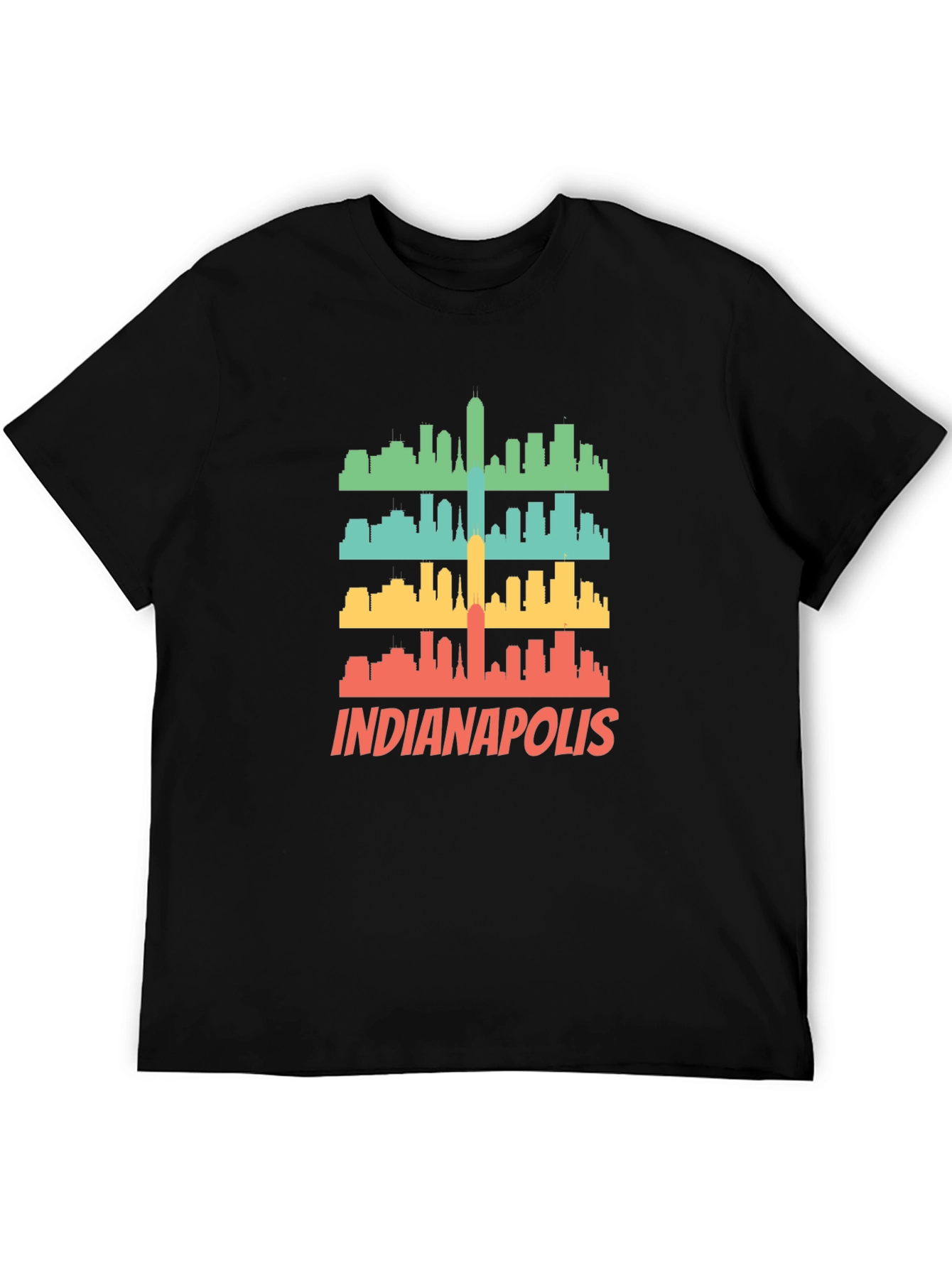 Indianapolis Skyline Retro T-Shirt