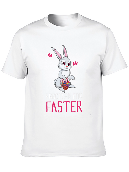 Eggcited For Easter Bunny Graphic Tee