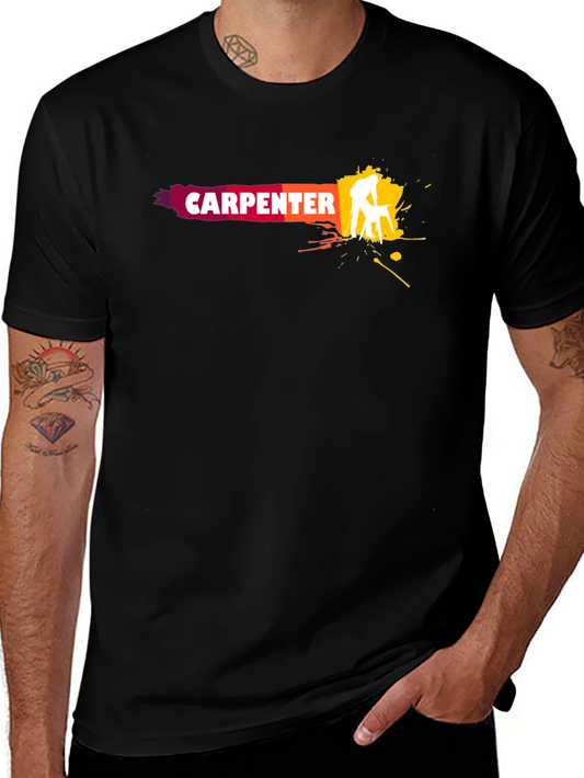 Carpenter Graphic Tee - Stylish Black T-Shirt