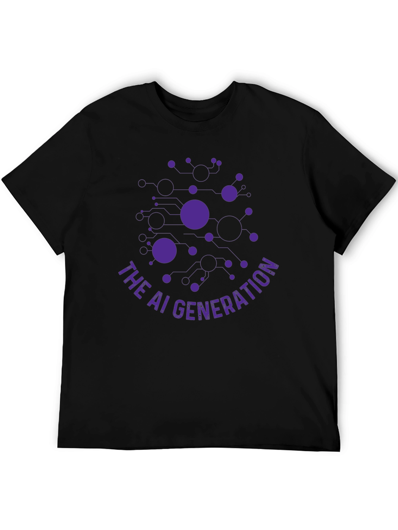 The AI Generation Black Graphic T-Shirt