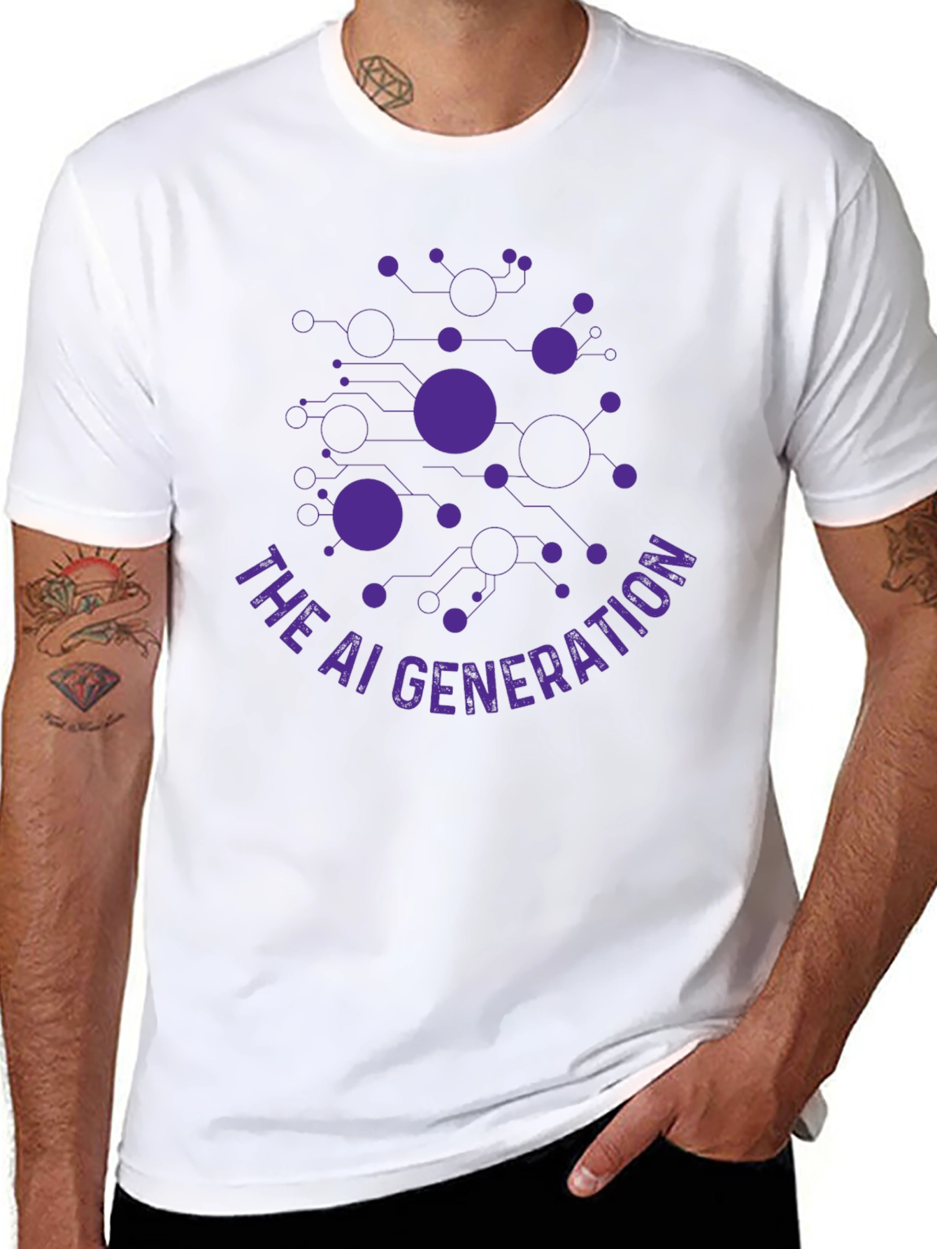 The AI Generation Black Graphic T-Shirt