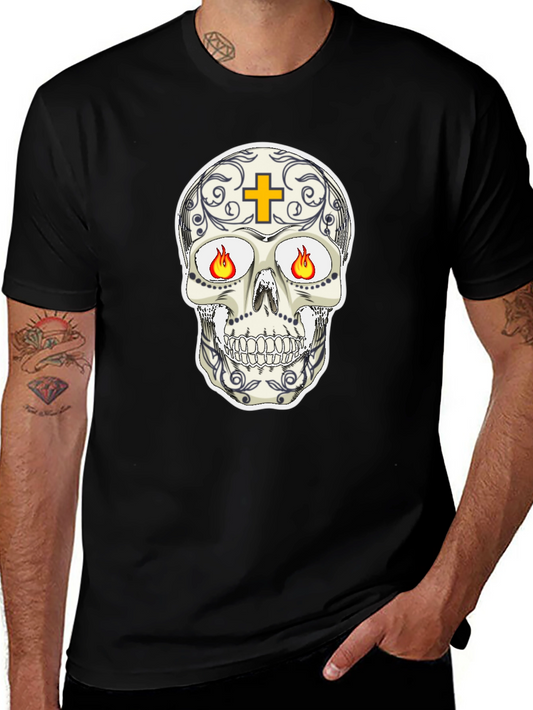 Skull with Fire Eyes T-Shirt