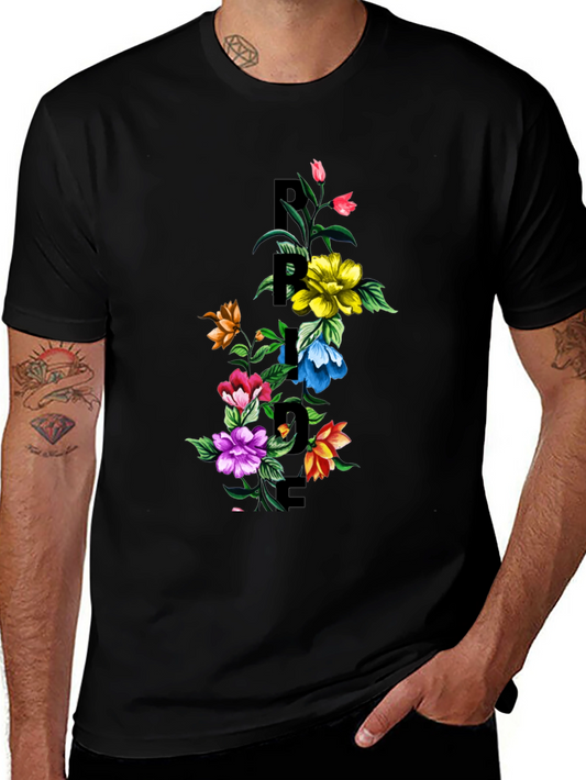 Floral Pride Graphic Tee - Stylish Comfort