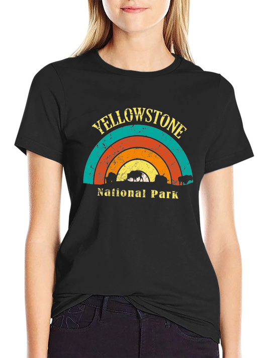 Yellowstone National Park Graphic Tee - Black