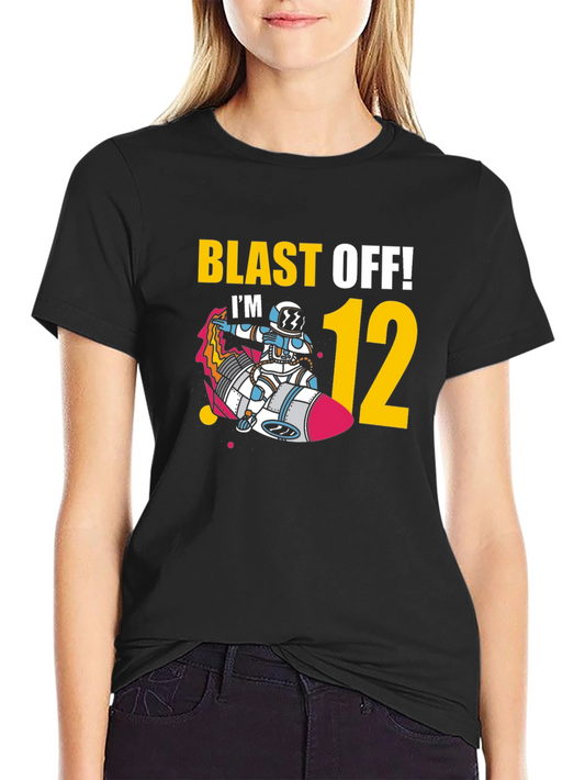 Blast Off Im 12! Birthday T-Shirt