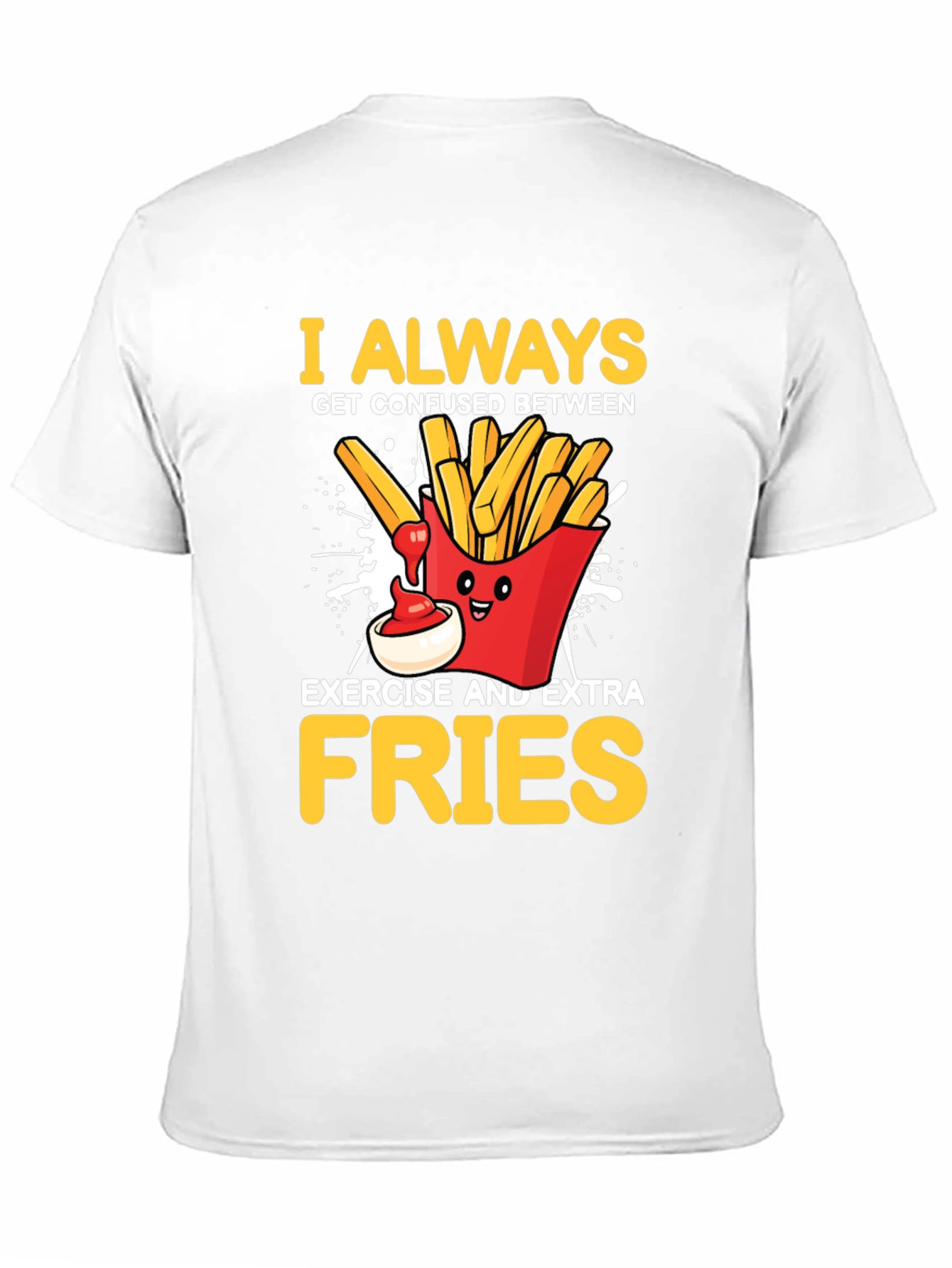 Funny Fries Graphic Tee - Exercise vs. Fries