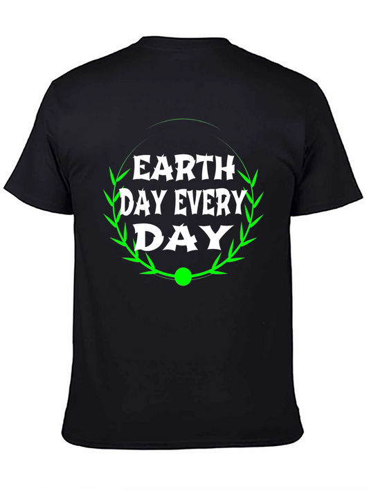 Earth Day Every Day Black Graphic Tee