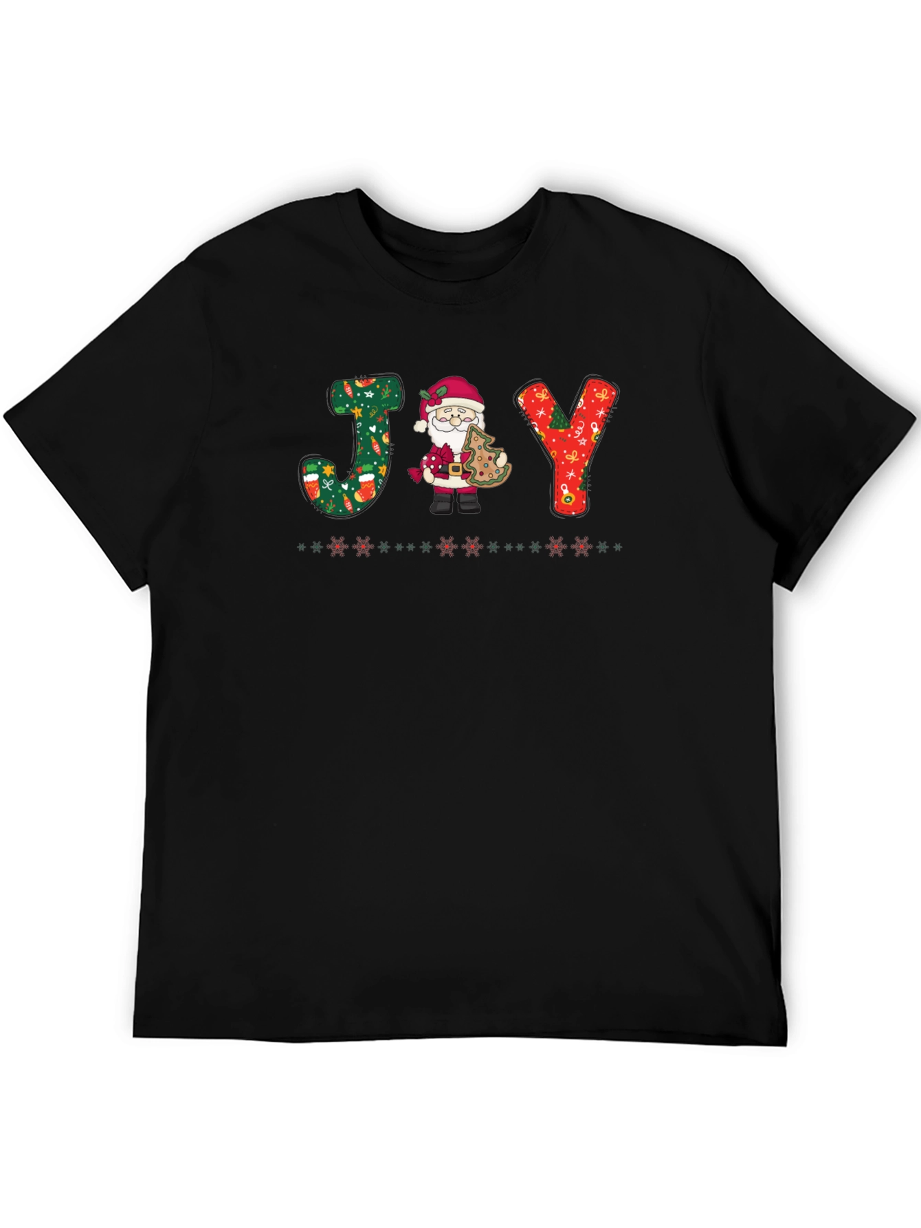 Festive JOY Santa Christmas T-Shirt