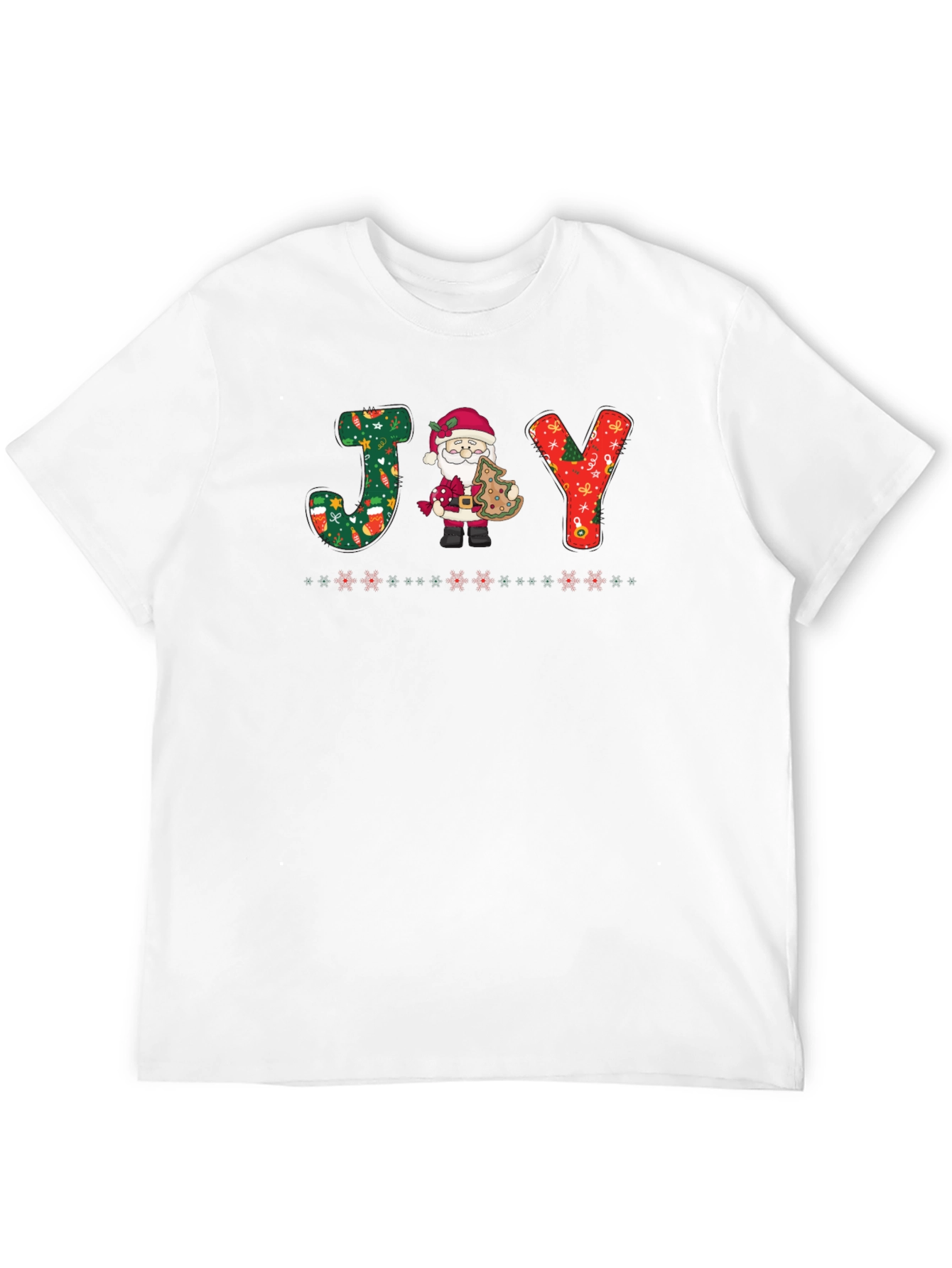 Festive JOY Santa Christmas T-Shirt