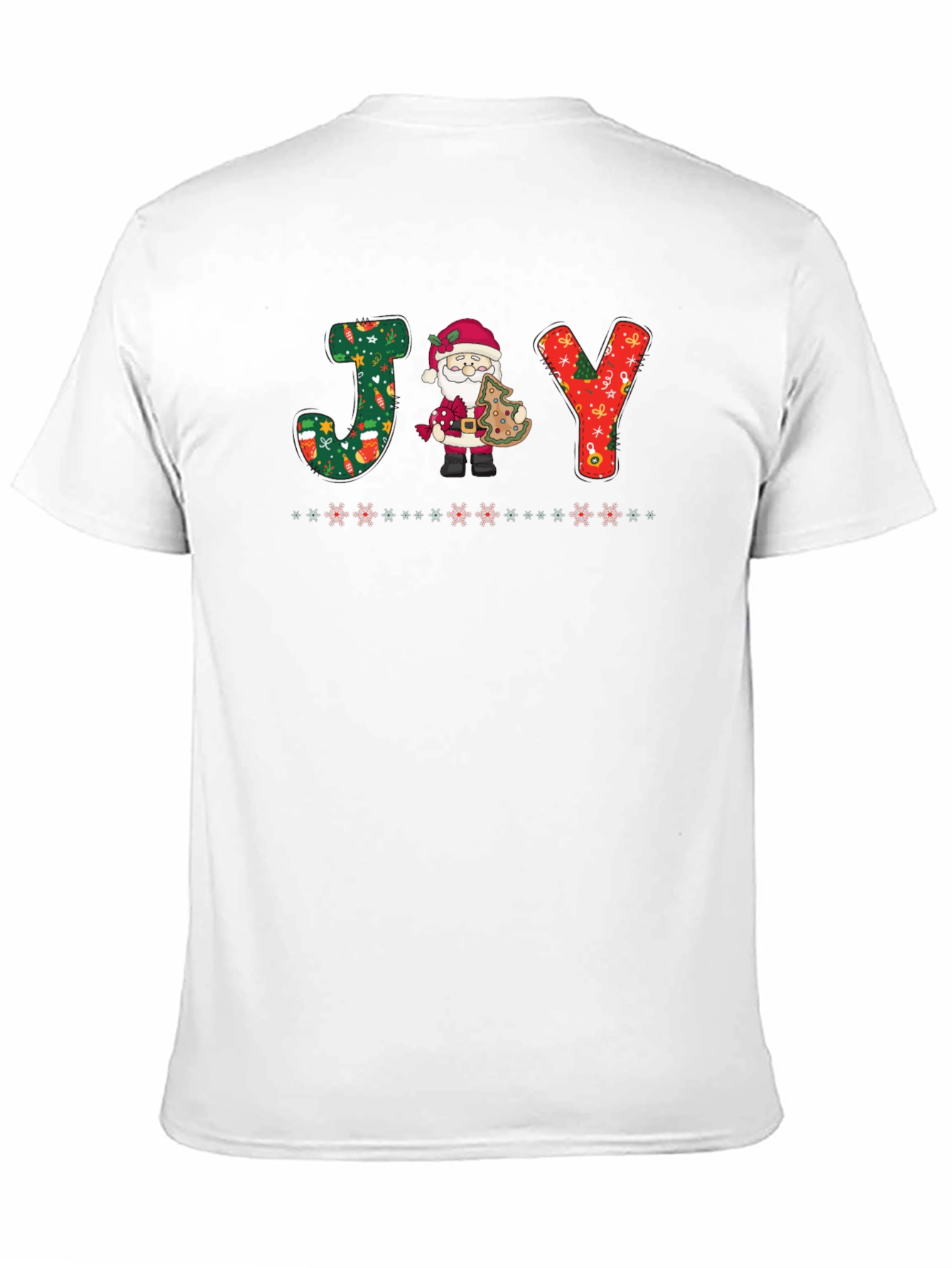 Festive JOY Santa Christmas T-Shirt