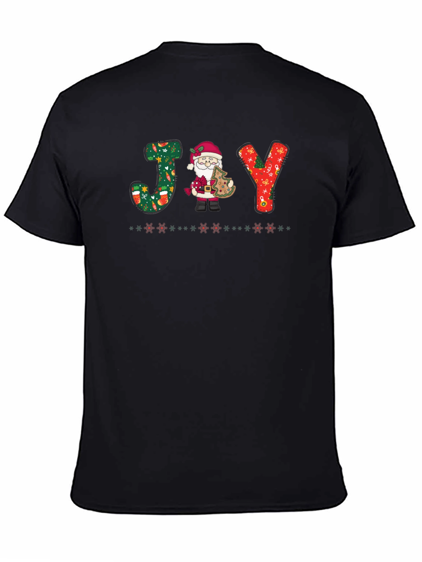 Festive JOY Santa Christmas T-Shirt
