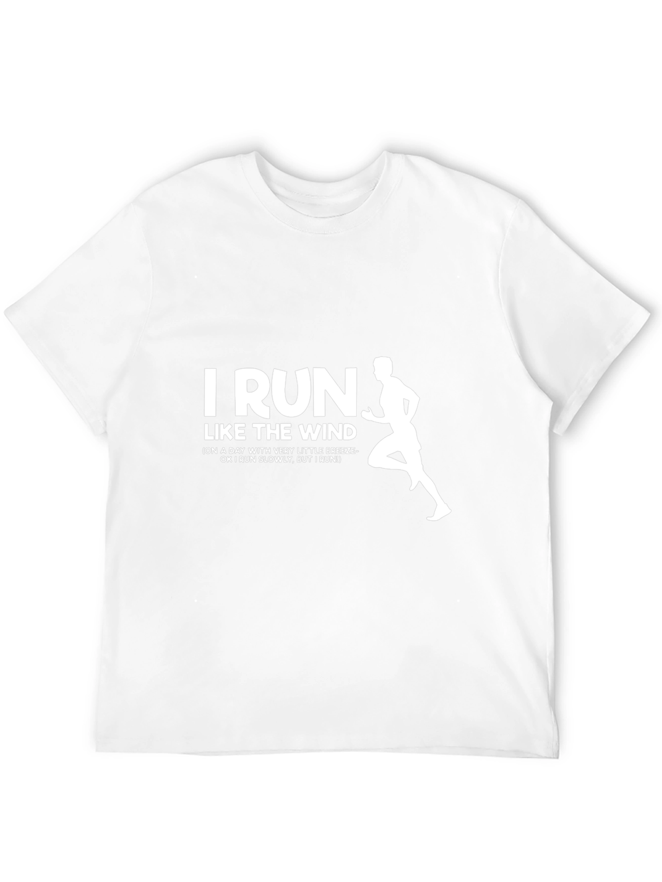 I Run Like the Wind Mens Black Graphic T-Shirt